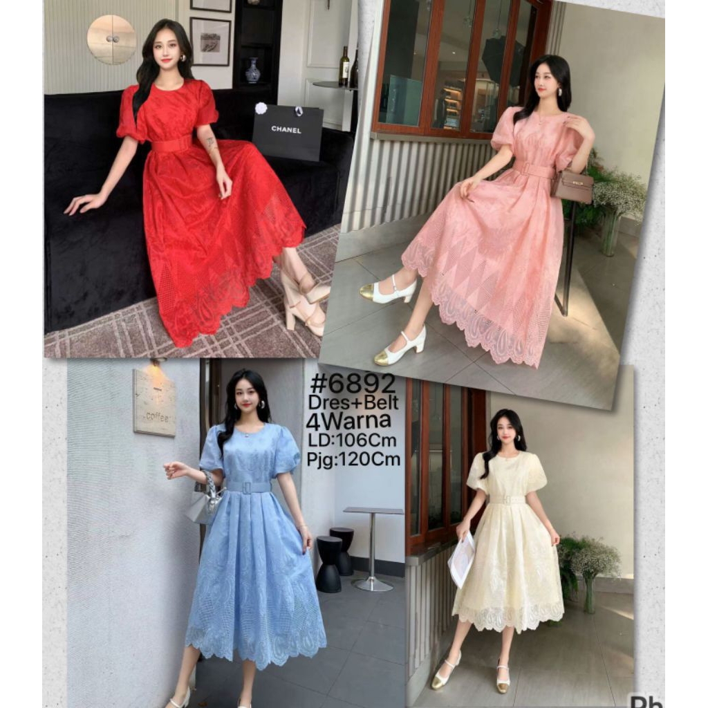 Dress Bangkok, dress BKK bahan organza mewah