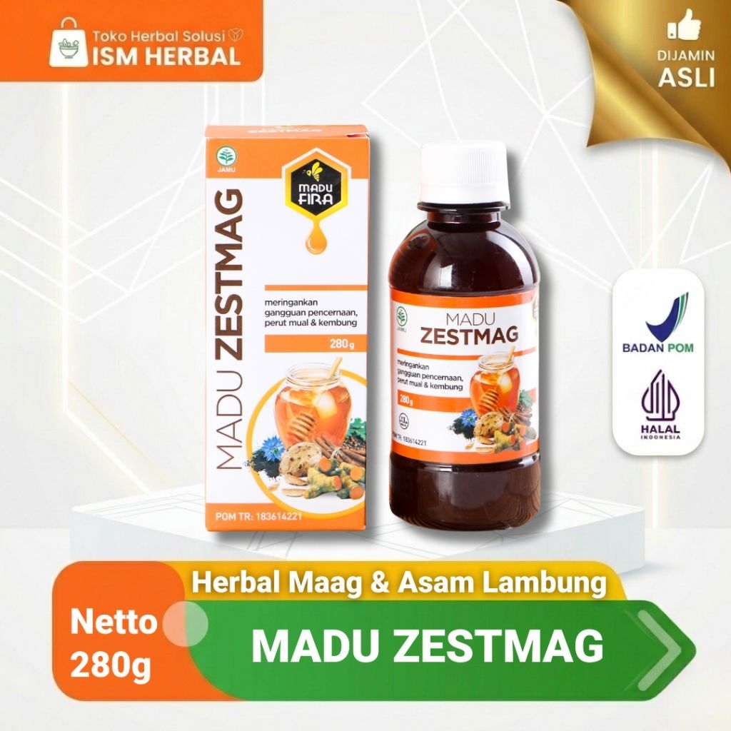 Madu Zestmag Madu Lambung Atasi Maag Gerd & Asam Lambung 280gr - Makassar