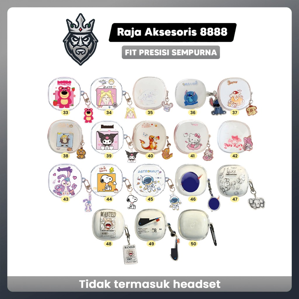 Case WM01 WM02 Baseus Encok Earphone Silikon Karakter Bening Lotso Kartun 3D Kode 33 - 41