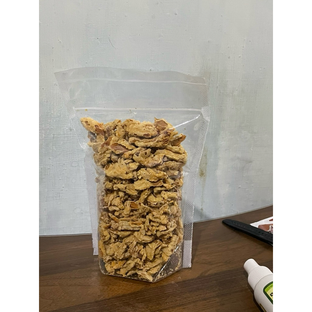 Kripik Jamur Tiram krispy sehat gurih kering original tidak bikin sakit ternggorokan