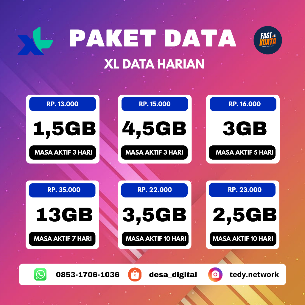 PAKET DATA XL HARIAN TERMURAH