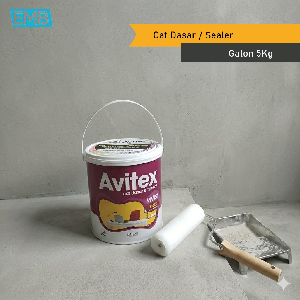 Avitex Wizz Cat dasar 5kg - Untuk tembok baru finishing / siler sealer