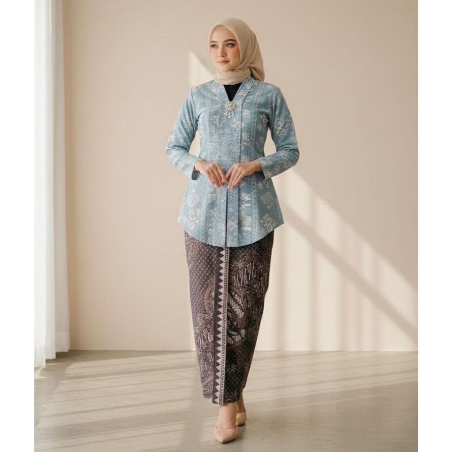 Kebaya Kembang Bunga Kutubaru Bahan Cringkel Oneset Kebaya Jadi Klasik Atasan Tunik Dewasa Jadul Mot