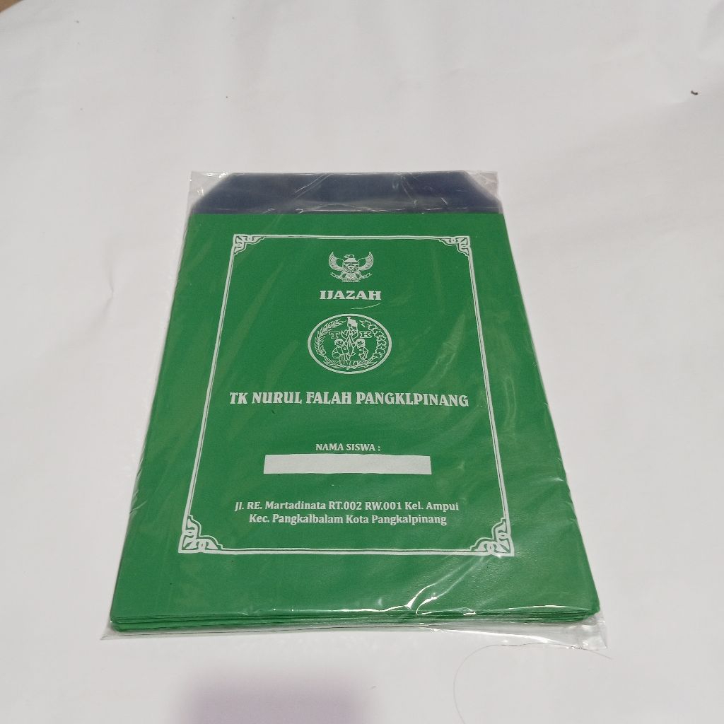 Kantong Ijazah PAUD/TK/SD/MI/SMP/MTS/SMA/SMK/MA