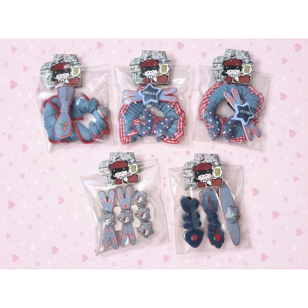 Ikat rambut anak / Jepitan rambut anak -  jepitan hello kitty