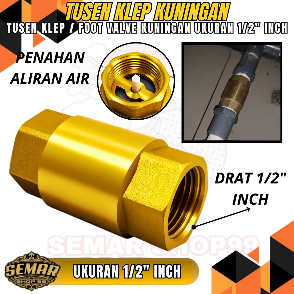 TUSEN KLEP KUNINGAN 1/2"INCHI (CML)FOOT VALVE KLEP KUNINGAN 1/2"INCHI/TOSEN KLEP KUNINGAN 1/2" CAMEL