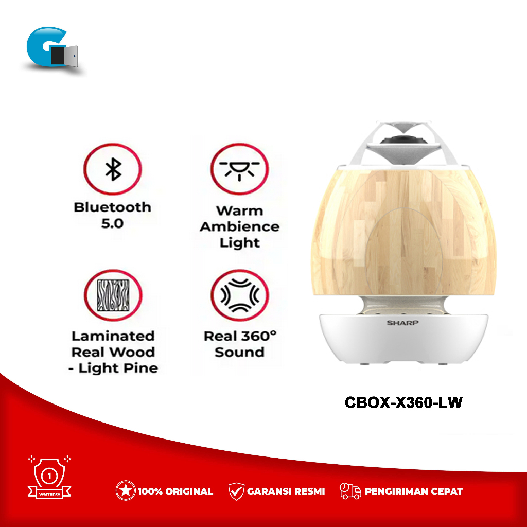 Sharp True Wireless Stereo Speaker 360 Series Audio CBOX-X360