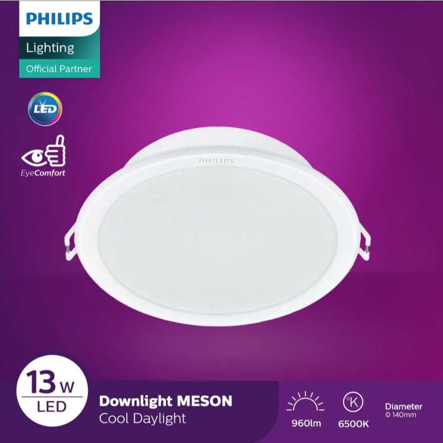 Philips Meson 13 Watt Lampu LED Downlight Bulat Tanam Plafon Ceiling