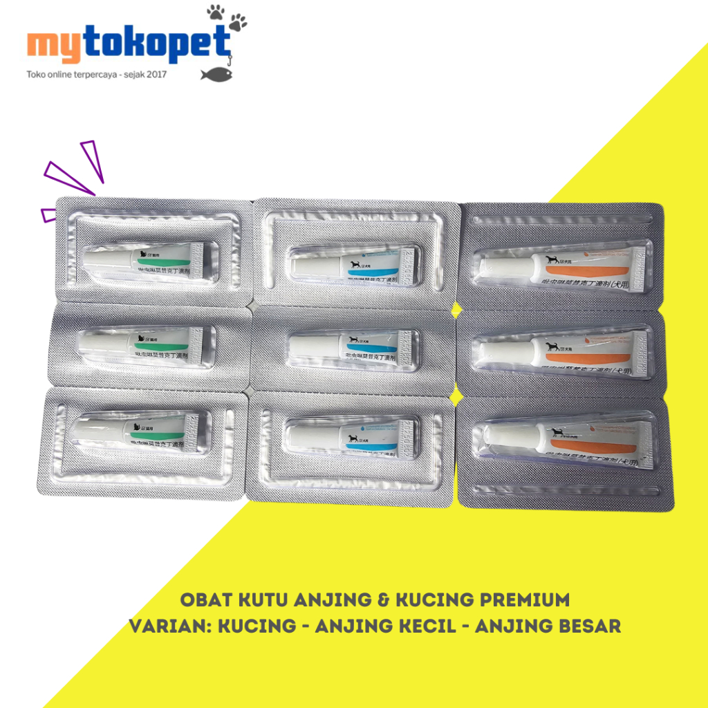OBAT TETES KUCING DAN ANJING - Anti Kutu Parasit Tungau Scabies Cacing Jamur