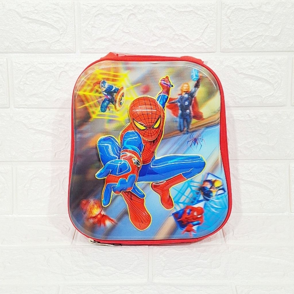 Tas Bekal Hologram Karakter Spiderman, Hello Kitty