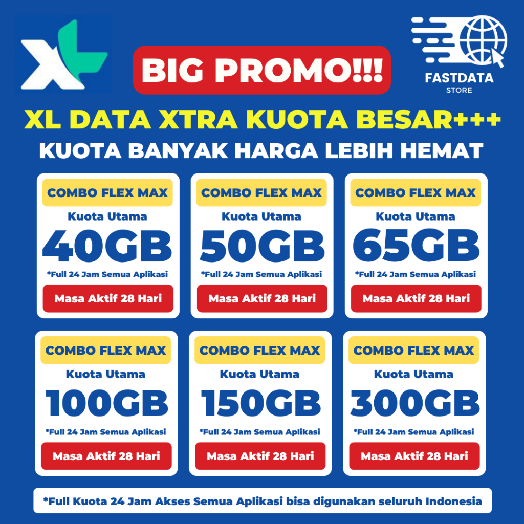 BIG PROMO PAKET DATA XL BIG KUOTA SUPER MURAH PROSES CEPAT