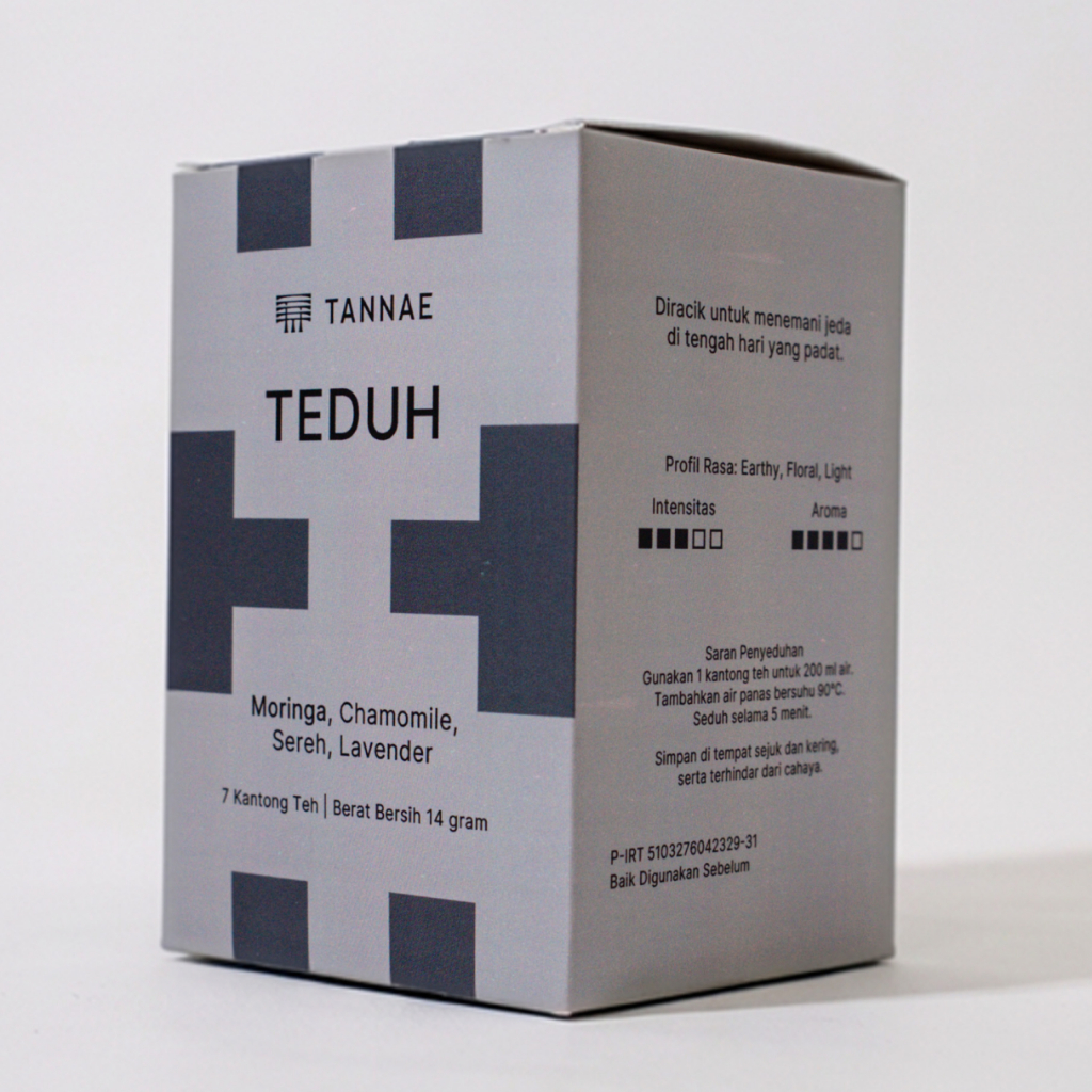 TANNAE Teh Teduh Daun Kelor | Teh Herbal Relaksasi Chamomile Sereh Lavender Organik NTT