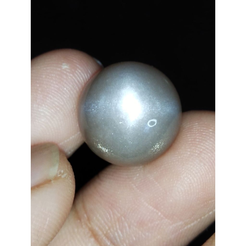 Natural Star Moonstone Memo 14 x 14 x 8.5 mm Biduri Bulan Montok NTD Round Cabochon Bulat YGL 2088
