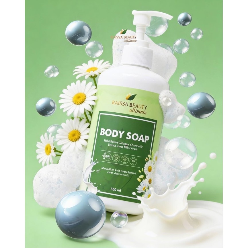 Terbaru RBU Body Soap Sabun Cair Niacinamide Goat Milk 500ml