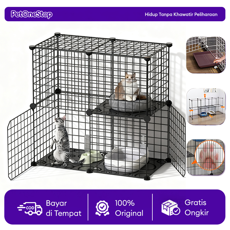 Kandang Kucing Tingkat Pagar Kucing Tinggi Kandang Kucing Kandang Hewan.