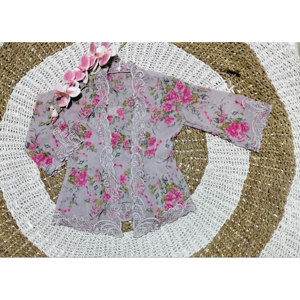 Kebaya Bordir Bunga Tangan Lonceng Untuk Dewasa/Bahan Baby Doll/Kebaya Bunga/Kebaya Bordir/Kebaya De