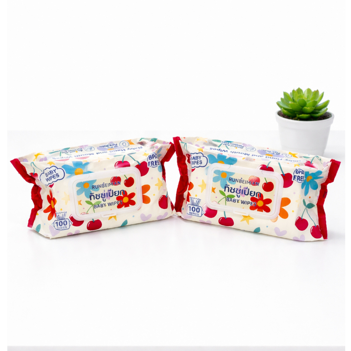 TISU QUEEN 2PCS Tissue Basah Jumbo Isi 100Sheet Dengan Penutup Flip Top Bahan Lembut & Aman untuk Ku