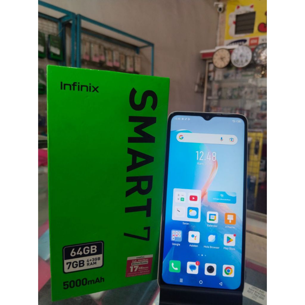 HP SECOND MURAH BERGARANSI INFINIX SMART 7 RAM 4+3/64 LCD ORIGINAL KOTAK