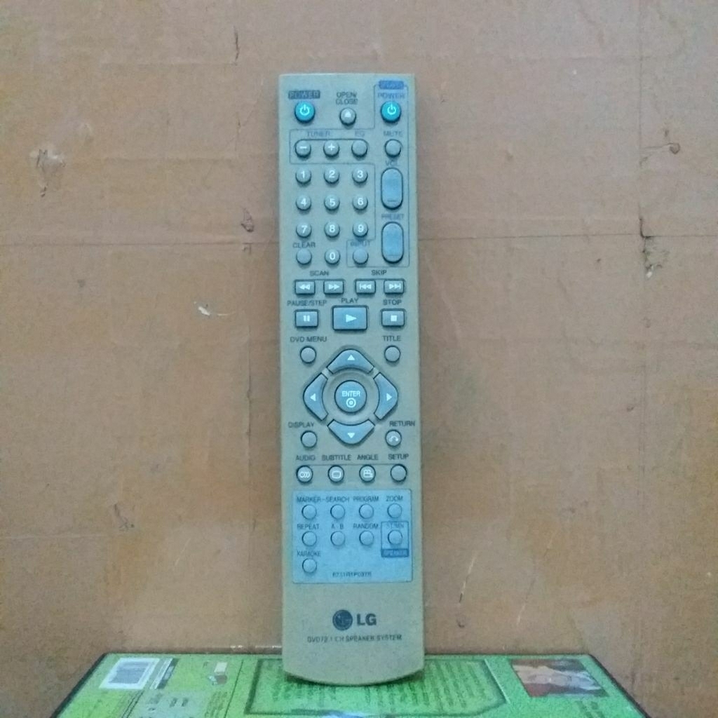 REMOTE DVD SPEAKER SYSTEM LG SERI 6711R1P097B ORIGINAL