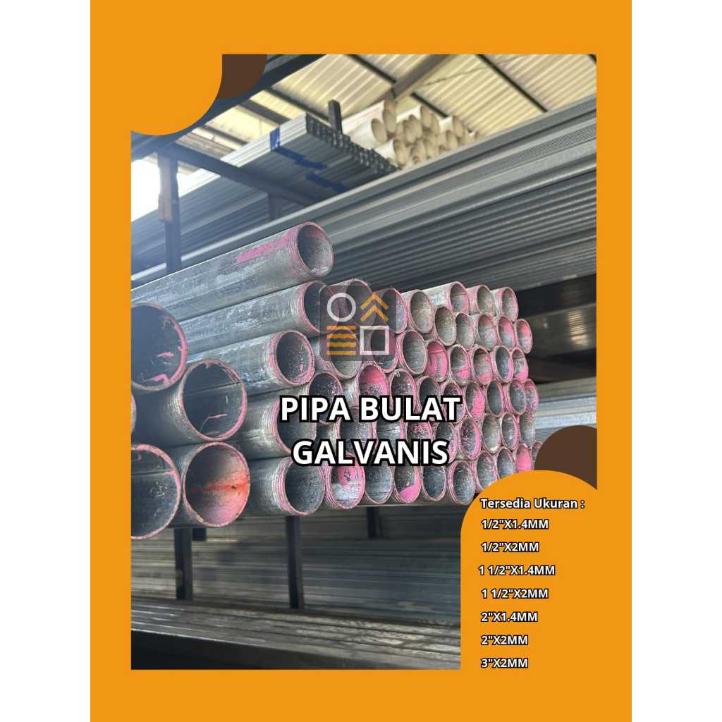 PIPA BULAT GALVANIS 1/2"X2MMX6M