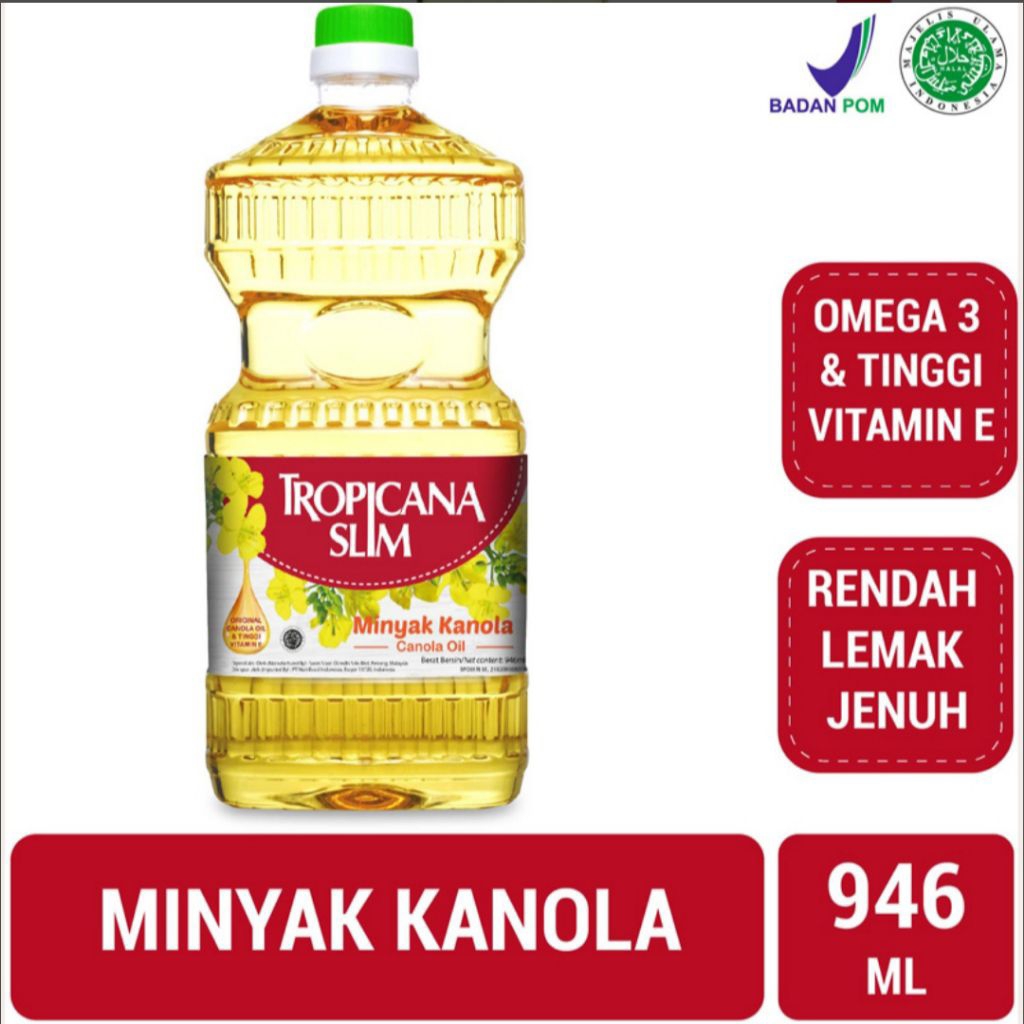 Tropicana Slim Minyak Goreng Canola Botol 946 ml