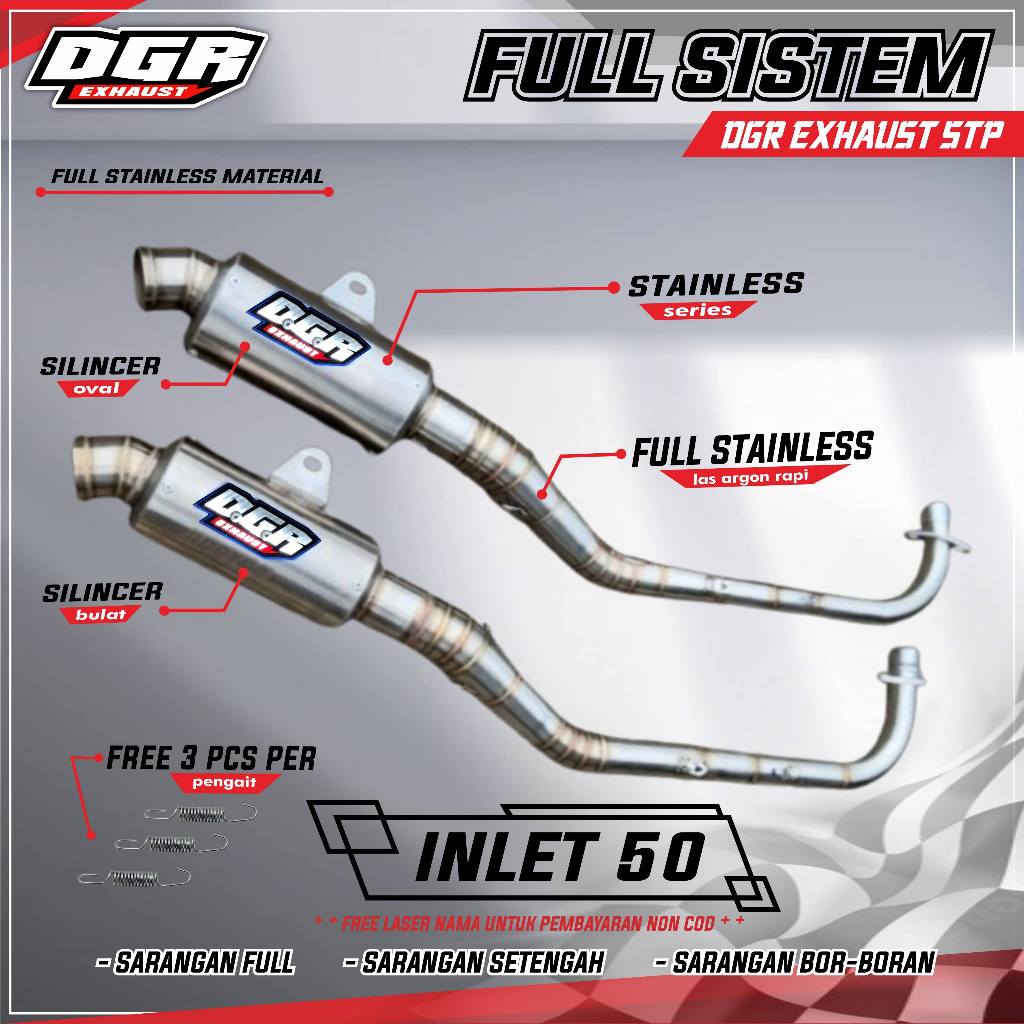 KNALPOT DGR EXHAUST 5TP JUPITER VEGA PUSTEP STD&UNDERBONE