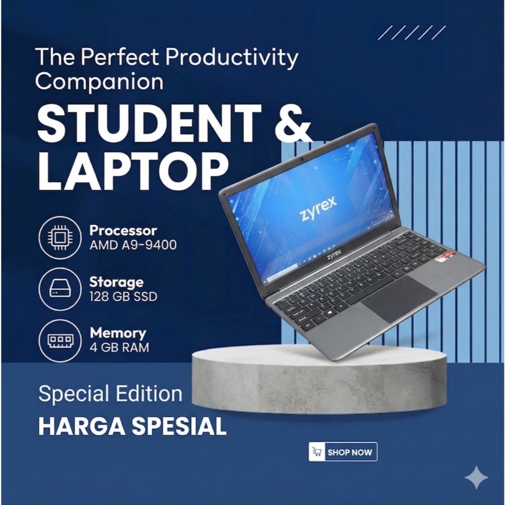 Zyrex Kintamani ASXU AMD A9-9400 Ram 4GB SSD 128GB SCU23854