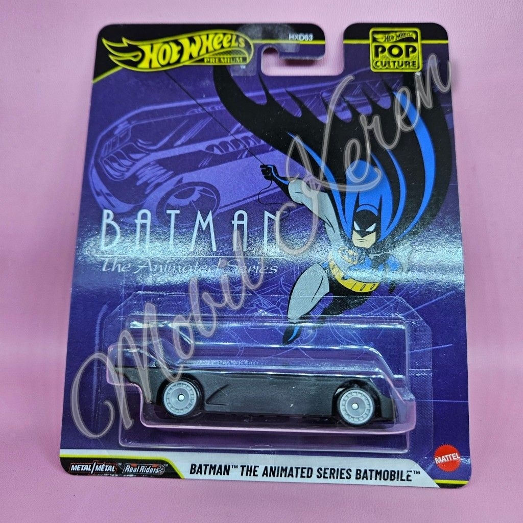 Diecast Hot Wheels Premium Batman The Animated Series Batmobile black ban karet