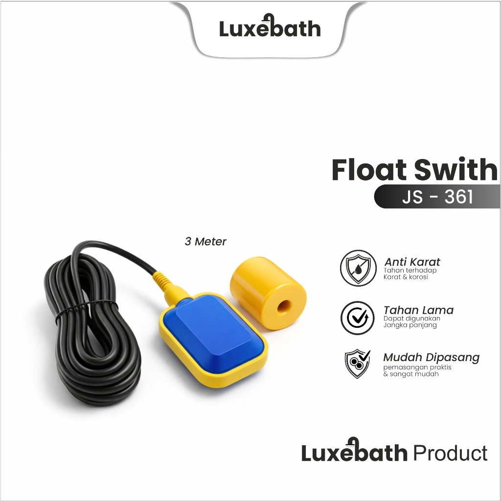 Pelampung Otomatis Celup Float Switch 3 Meter Pelampung Air Otomatis Float Switch JS-361