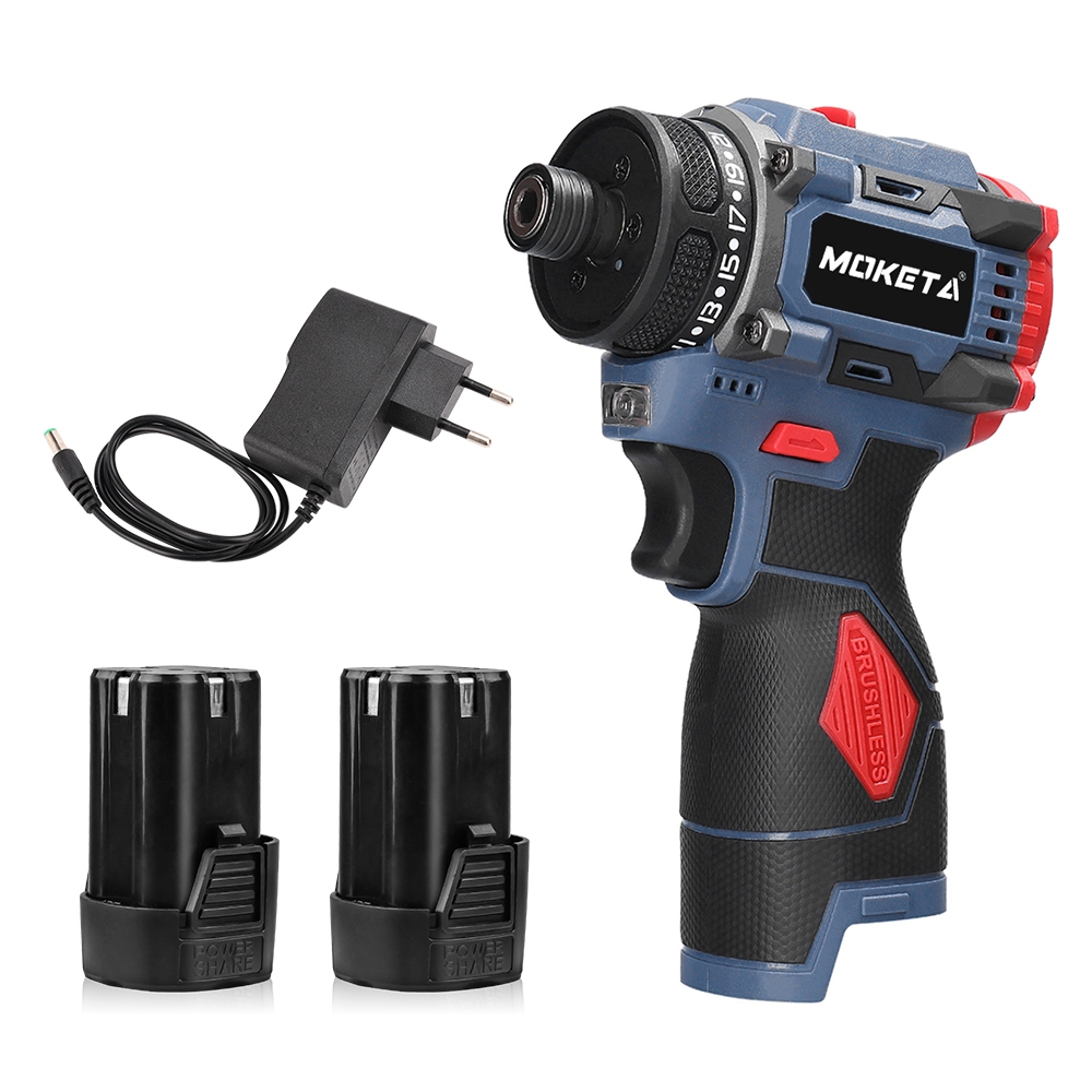 BoLTIX—99VF Brushless Obeng Lithium Kit Mesin Bor Baterai / Bor Baterai Dengan 2 Baterai Cordless Dr