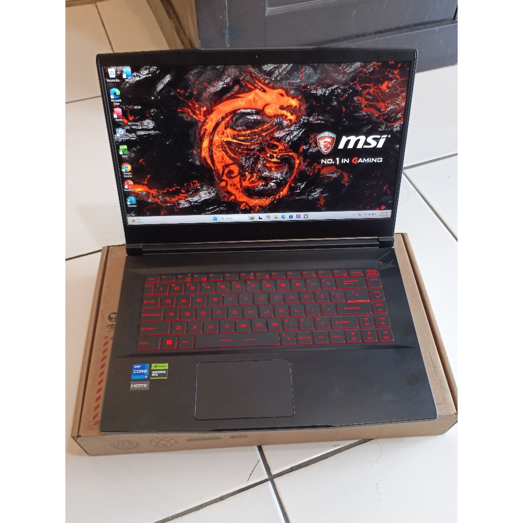 Laptop Gaming MSI ThinGF63 12VE RTX 4050 Intel core i7 Gen 12