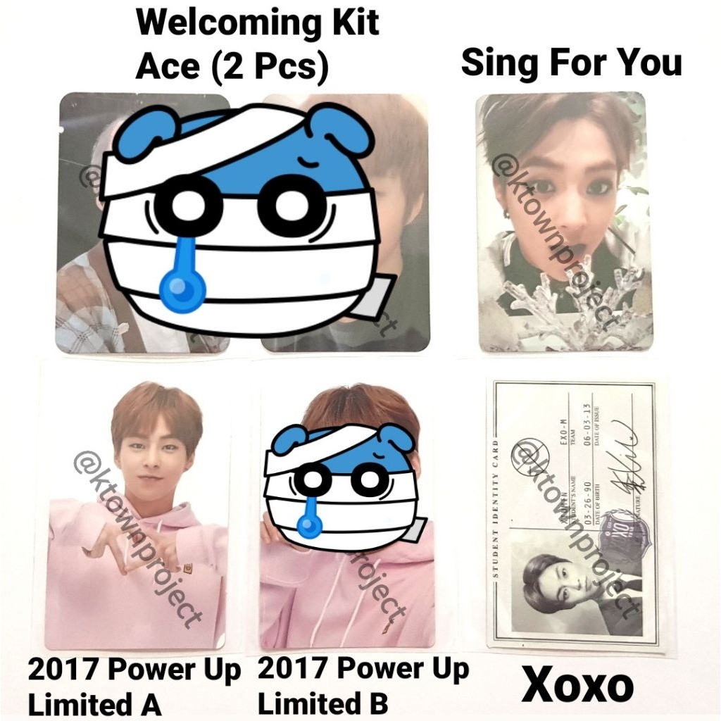 [READY - CLEARANCE SALE] EXO XIUMIN WELCOMING KIT ACE SING FOR YOU 2017 POWER UP XOXO PHOTOCARD PC