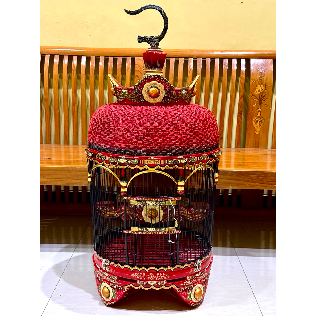 sangkar burung perkutut  mahkota bunga finising duco (full cat mobil)