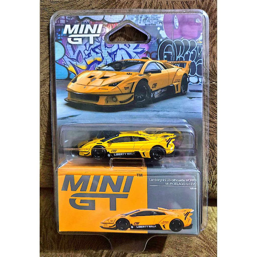 Mainan Diecast Mobil Mini GT Lamborghini LB Silhouette WORKS MURCIELAGO GT EVO | Yellow