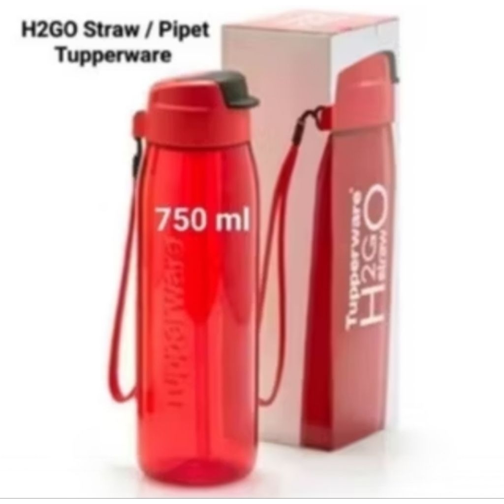 H2GO Straw merah Tupperware