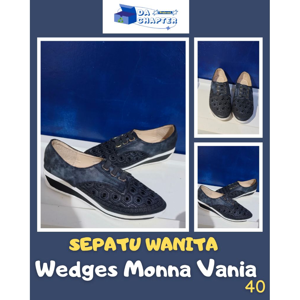 Sepatu Wanita Wedges Monna Vania Preeloved - UK 40