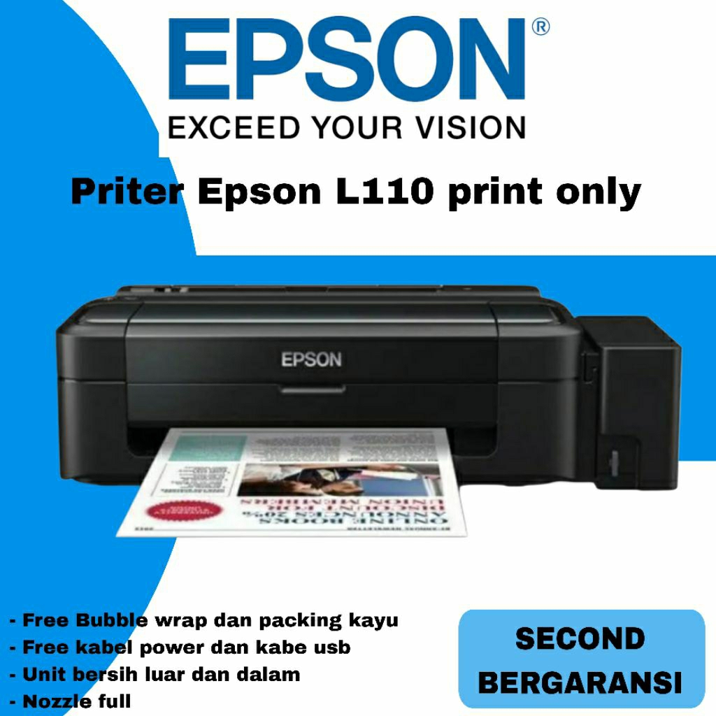 PRINTER EPSON L110 PRINT ONLY SECOND