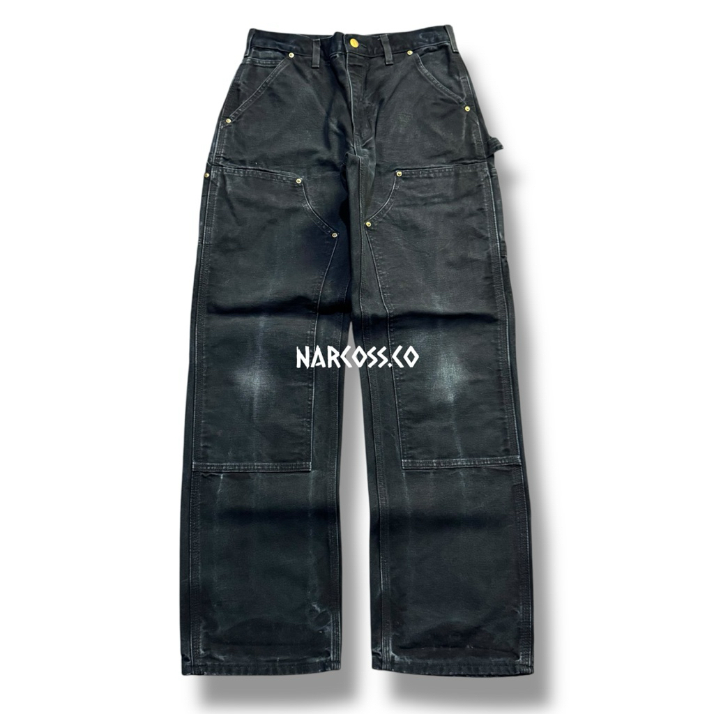Carhartt Pants Double Knee B01-BLK Loose Original Fit Made in USA  kode - K449 size 28-29 (30x32)