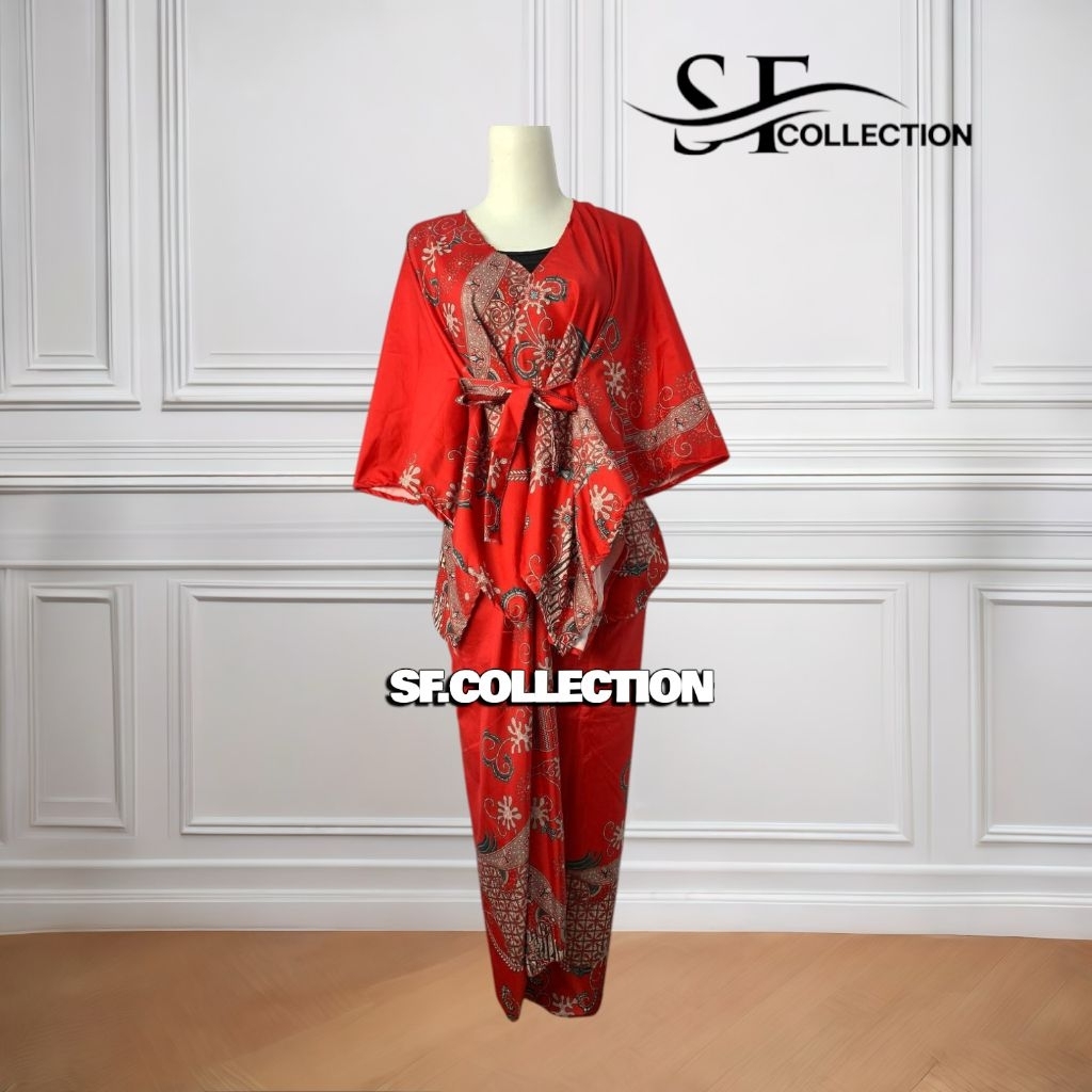 set atasan dan bawahan wanita/roklilit batik dan outer batik pita
