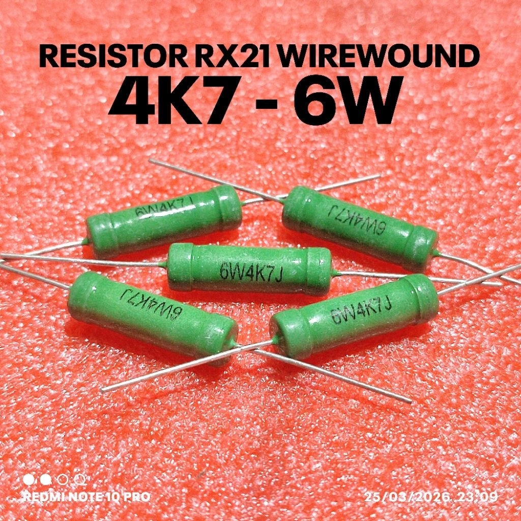 RESISTOR RX-21 6W 6WATT 4K7 4.7K KILO WIREWOUND JAPAN ASLI