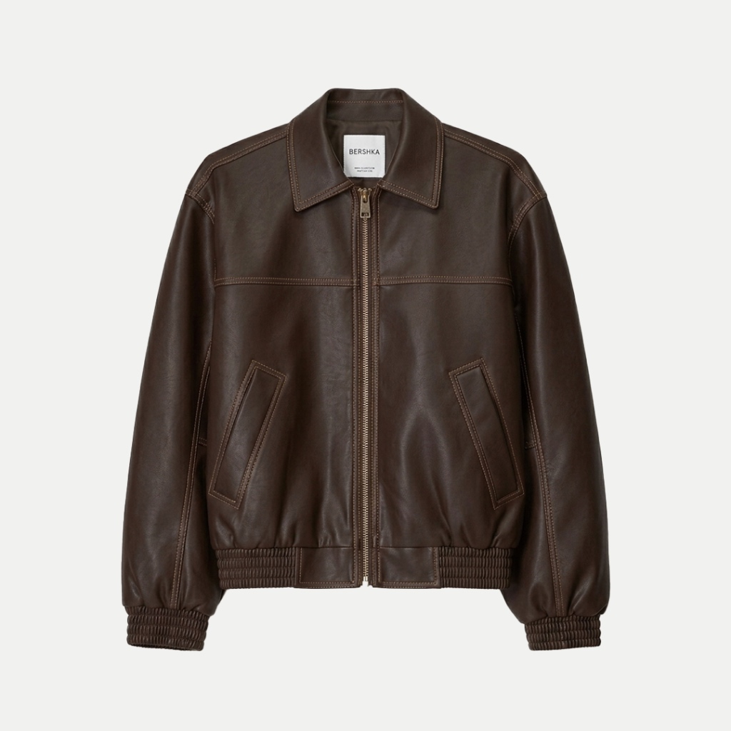 jaket kulit pria wanita leather jacket bershka jaket kulit bershka jaket leather jaket kulit coklat