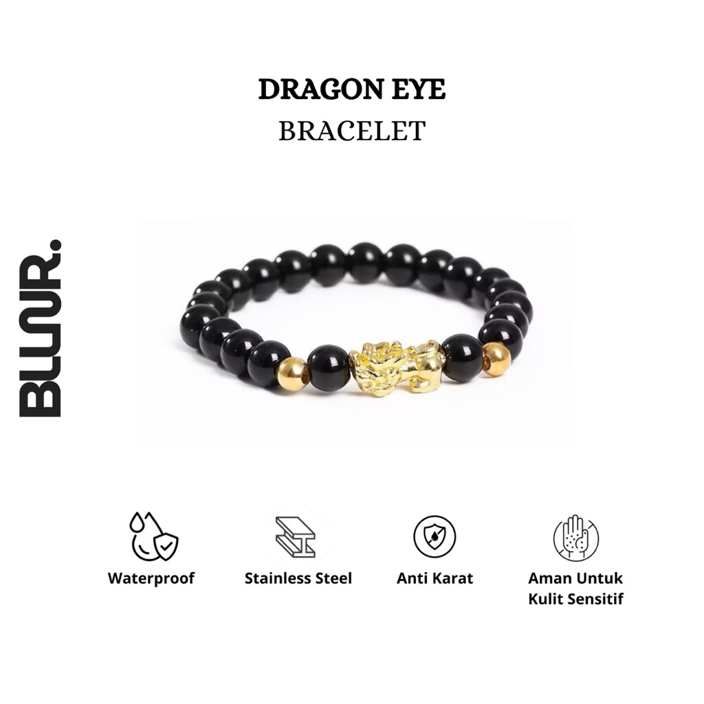 BLLNR - DRAGON EYE gelang pria keren, gelang batu, gelang murah, kualitas impor