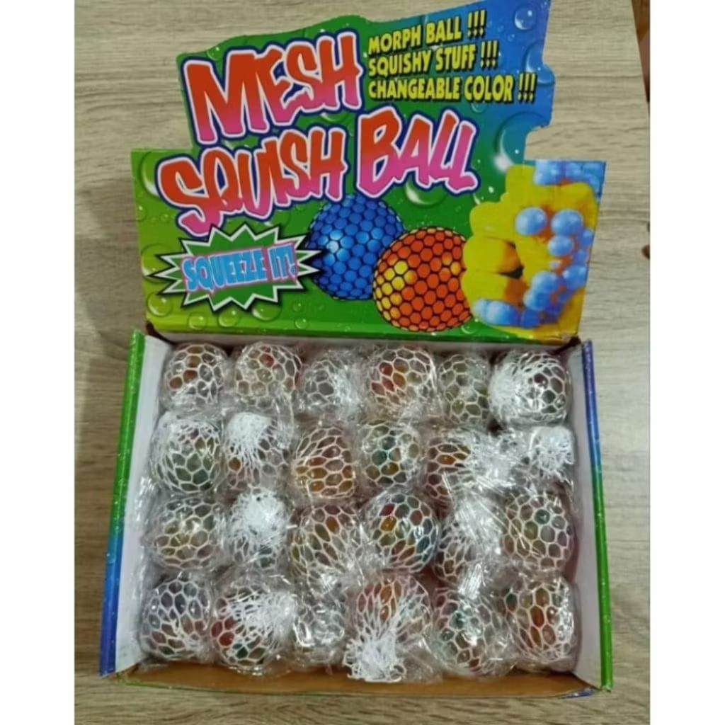 Mainan Anak Squishy Mesh Squish Ball Squisy Mini Ball