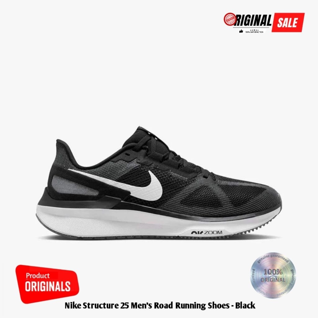 Nike Structure 25 Men's Road Running Shoes -Black Original