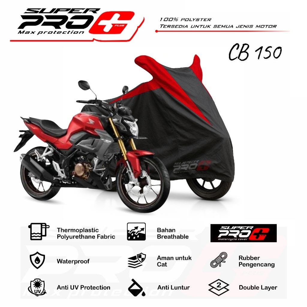 Body cover motor CB 200 Sarung pelindung motor outdoor bahan polyester tahan air
