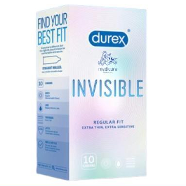 Kondom Durex Invisible Intense 10 Pcs