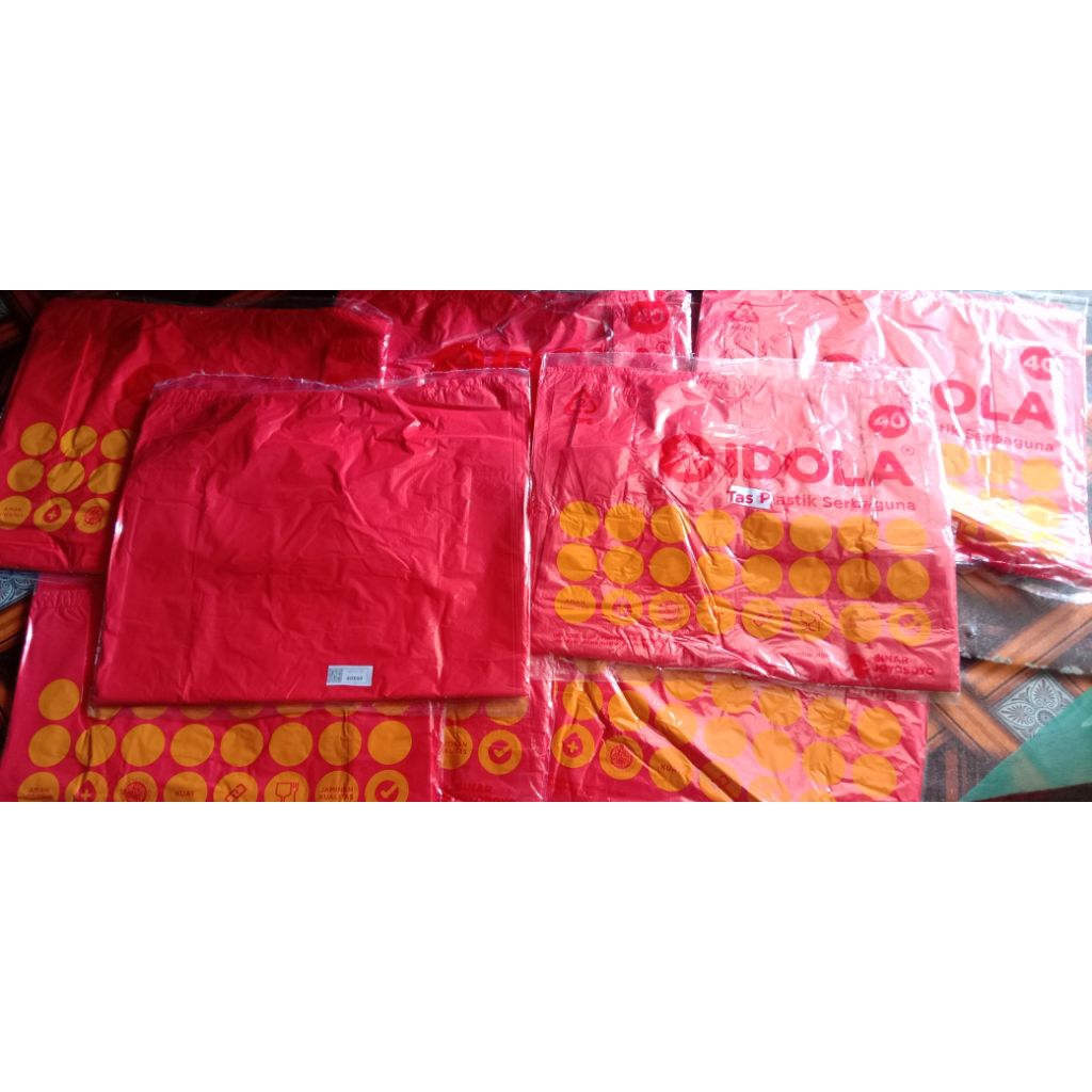 Tas Plastik Serbaguna IDOLA Jumbo 40x60 cm Isi 25 Lembar | Plastik Tebal Kuat Anti Bocor | Kantong B