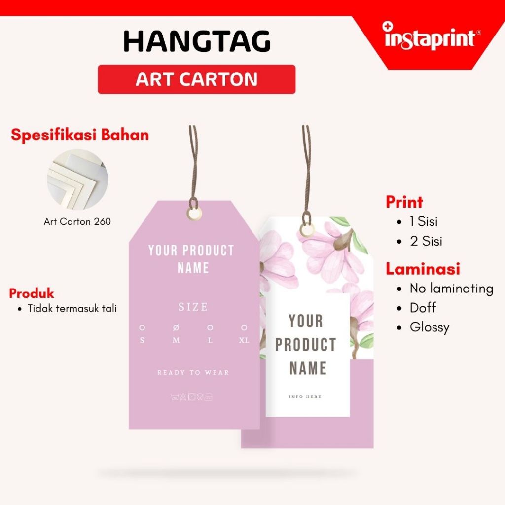 hantag Label baju , Hang Tag baju custom,tag baju custom / Hang tag Barcode baju