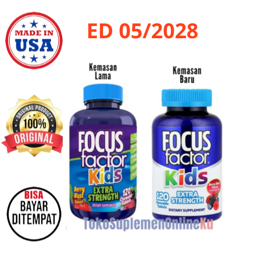 Focus Factor Kids Extra Strength | Vitamin Suplemen Otak Anak | ADHD