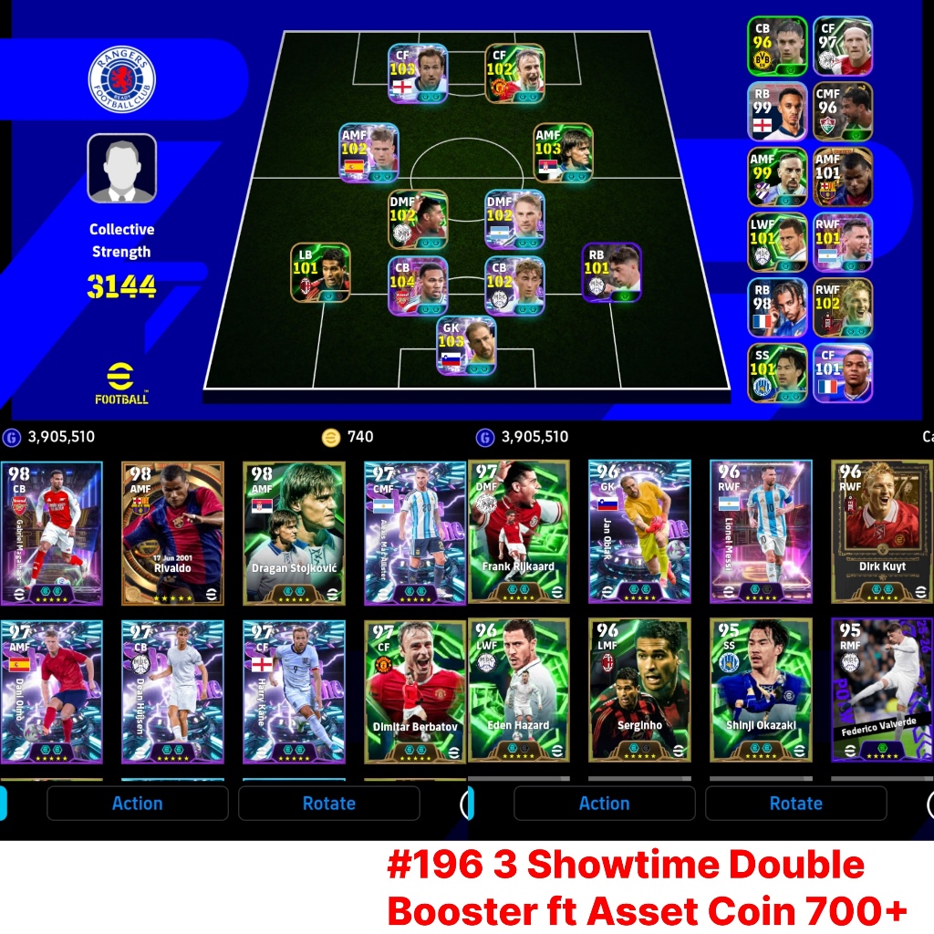 Akun eFootball Mobile 2026 3 Double Booster Gacha ft Asset Coin | reg indo Konami id